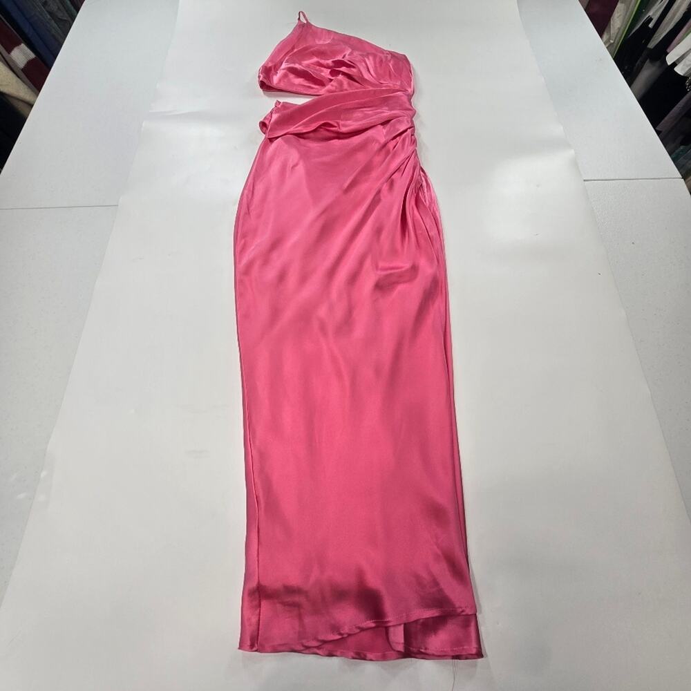The Sei One Shoulder Cut Out Gown in Flamingo Size 10 - Picture 2 of 15